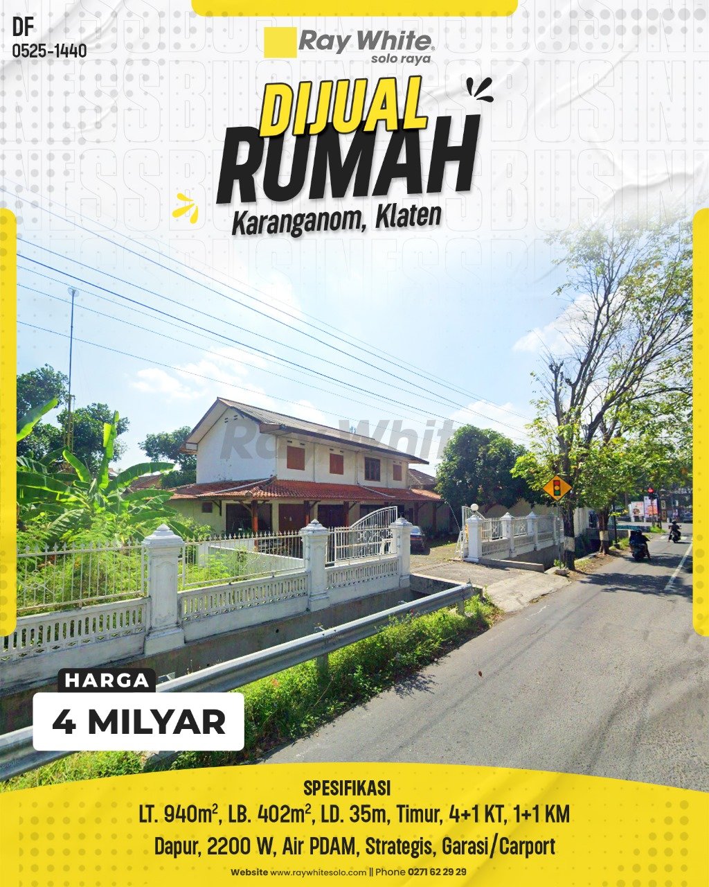 1440. Defri -Rumah Jual Karanganom Ketandan Klaten. HRg 4 Milyar(pralisting)
